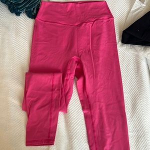 Hot pink buff bunny leggings